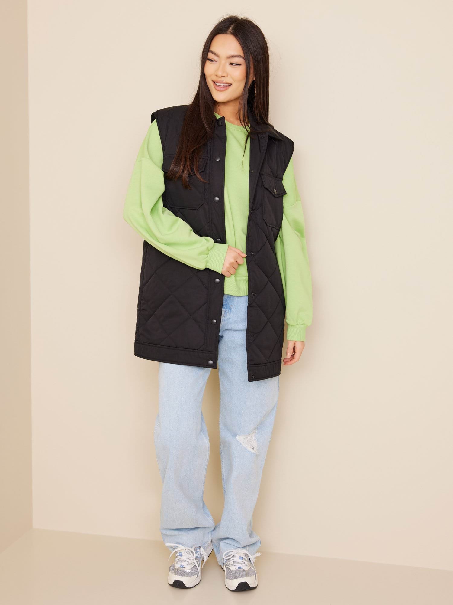 SLFTINNA LONG QUILTED VEST B NOOS