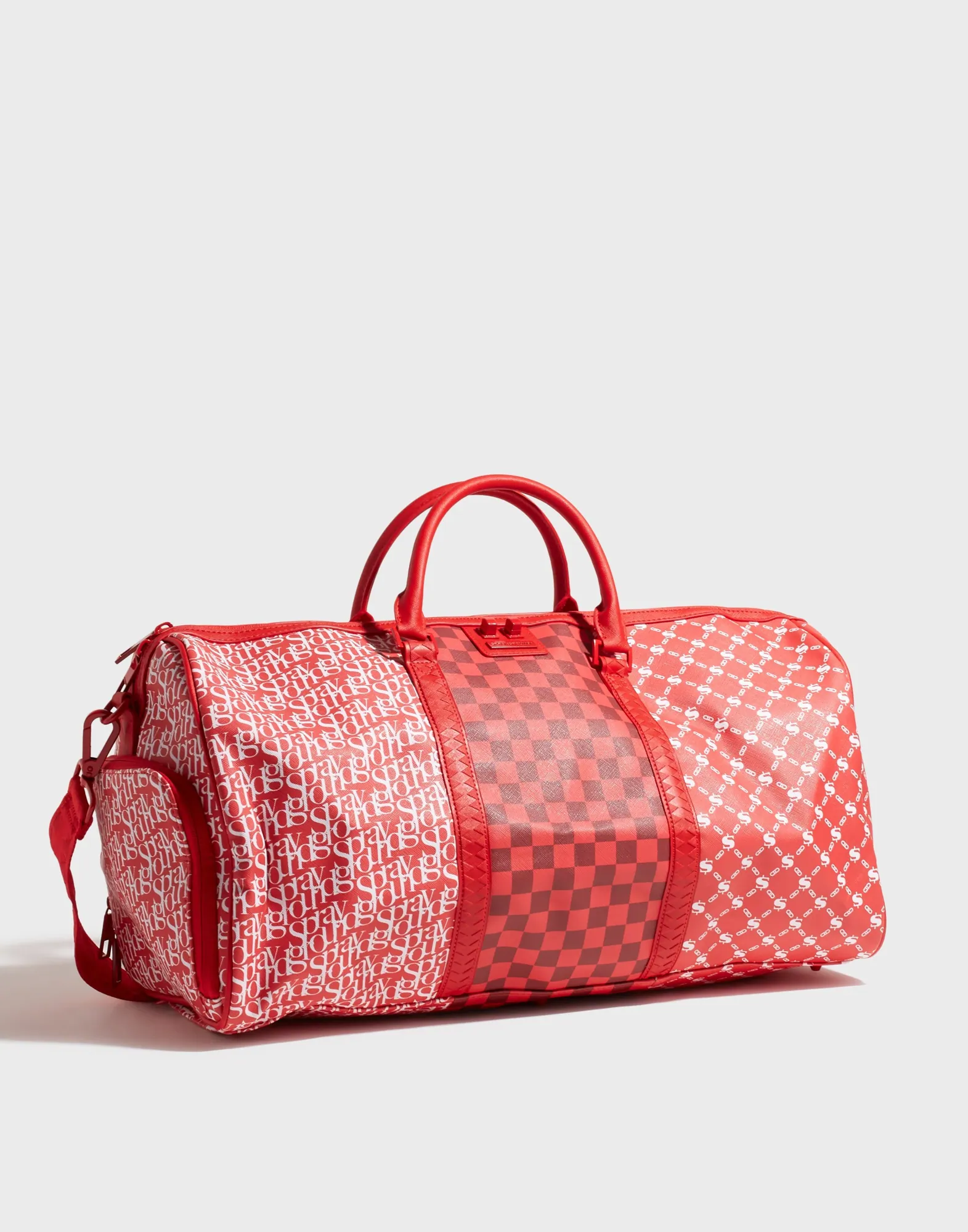 TRI SPLIT RED DUFFLE