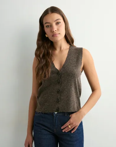 Only - Brun - Onlbillie Sl Vest Cc Knt