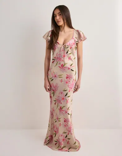 Vero Moda - Blomstret - Vmisabella Cap Sleeve Maxi Dress Ex