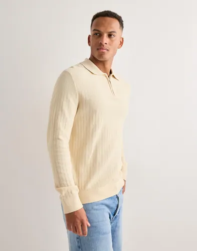 Selected Men Slhcran Ls Knit Structure Half Zip Half zip stickade tröjor herr – bild 2