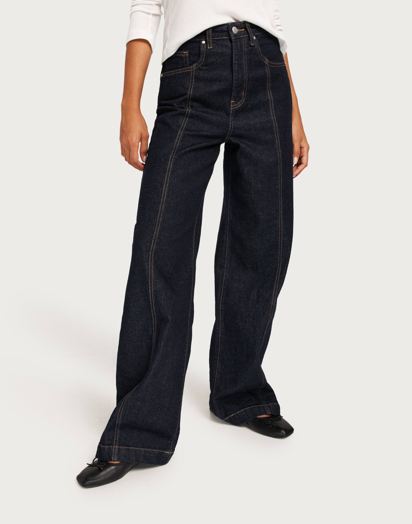 Jeans Donna ONLHOPE Wide Fold Up Rinse – Blu Straight A Vita Alta, Modello Lungo E Slim – Perfetti Per Un Look Streetwear E Casual