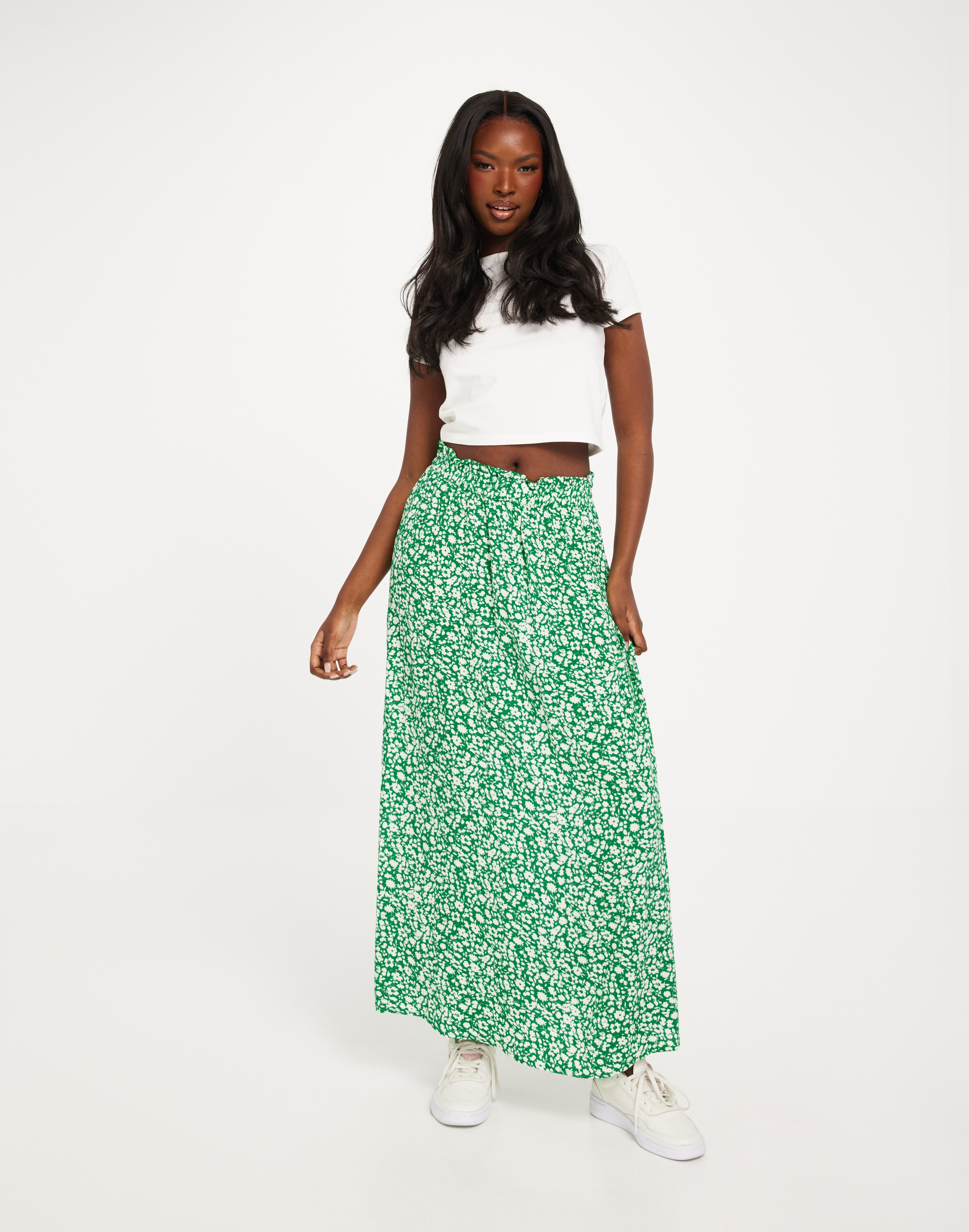Buy JDY JDYSTARR LIFE HW MIDI SKIRT WVN - Jelly Bean Daisy Flower