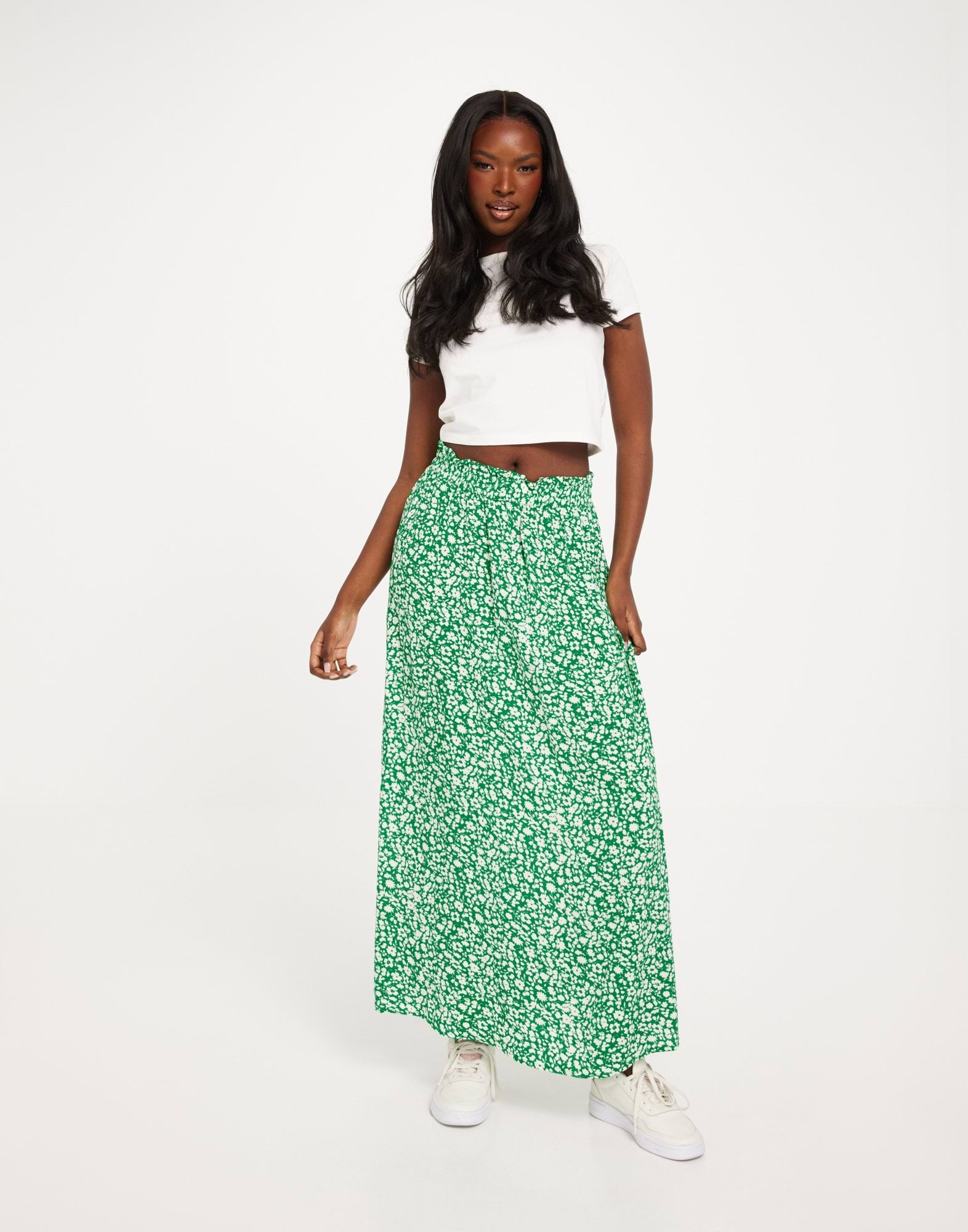 NOISY MAY NMandy PU HW Flared Skirt Wvn Noos Donna Minigonna Nero S