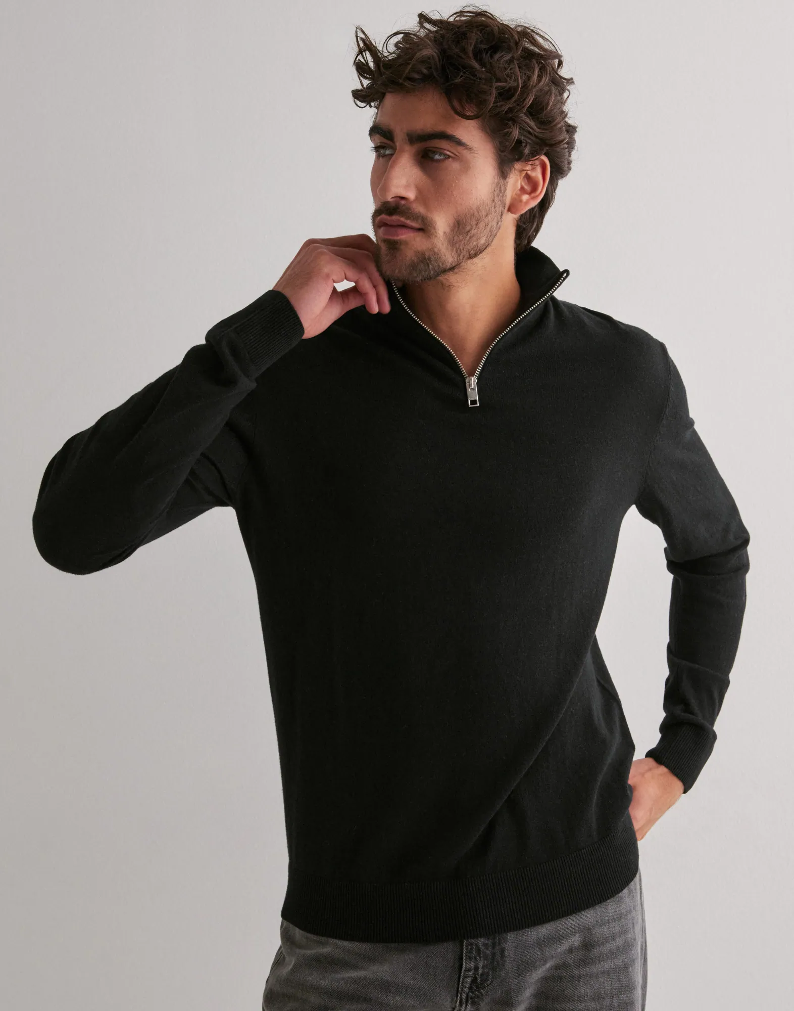 JJEEMIL KNIT HALF ZIP NOOS