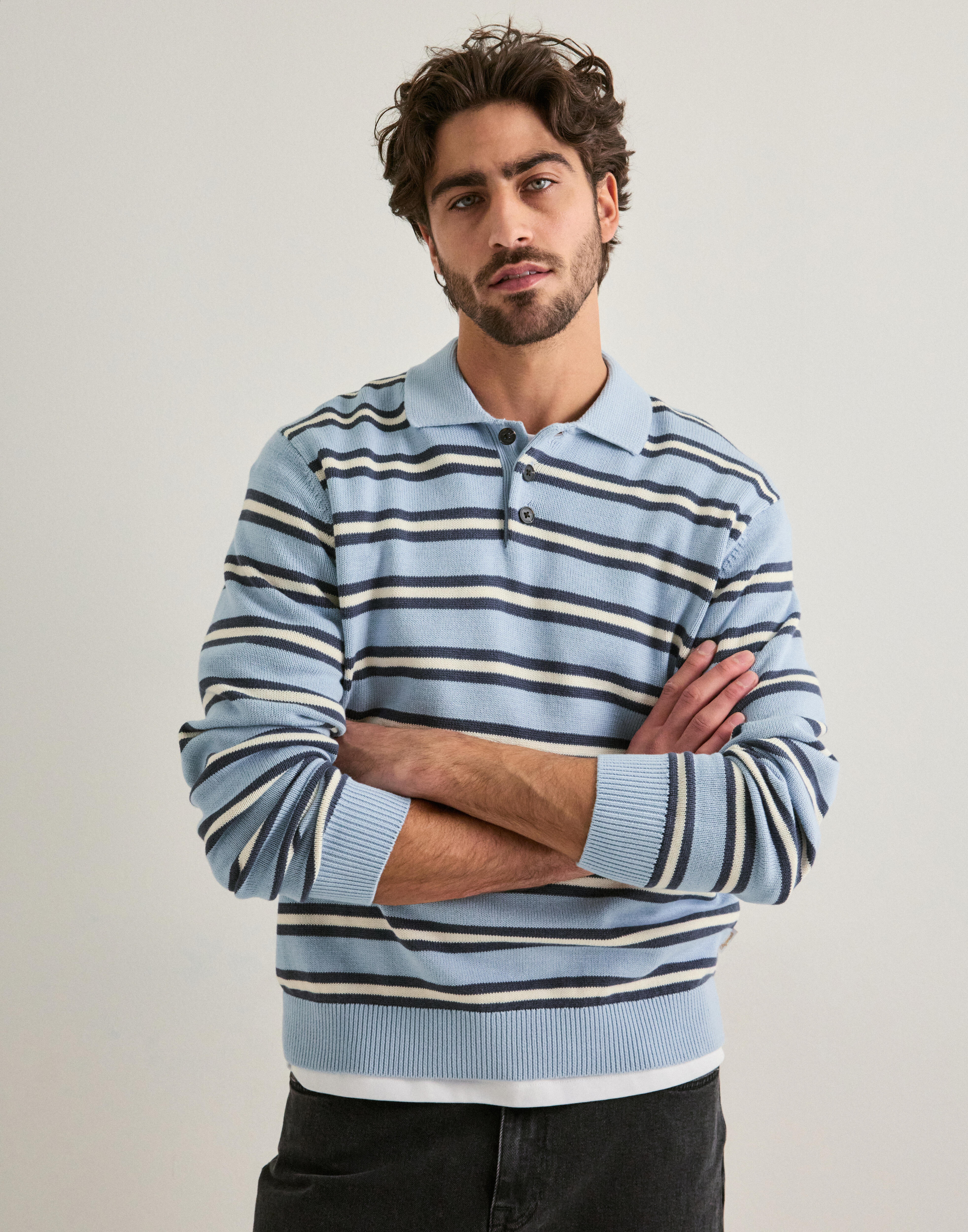 Stylish long sleeved polo shirt for men | NLYMAN