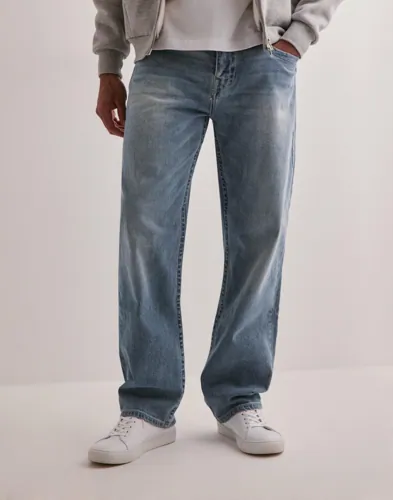 True Religion blå loose fit jeans i baggy modell
