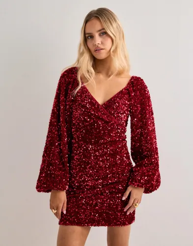 Nelly - Rød - Sparkle Heartshaped Dress