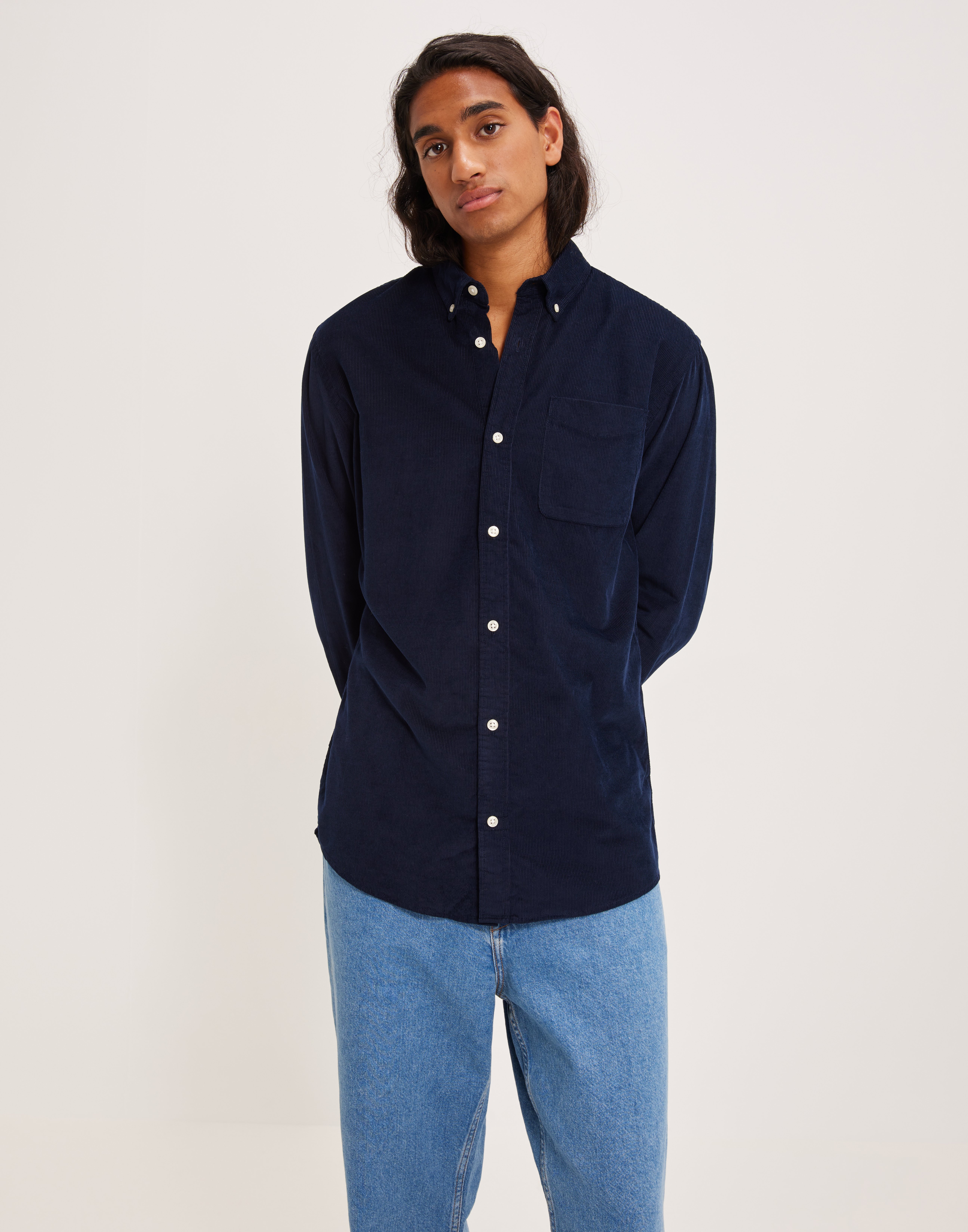 Buy Jack & Jones JJECLASSIC CORDUROY SHIRT L/S SN - Navy Blazer
