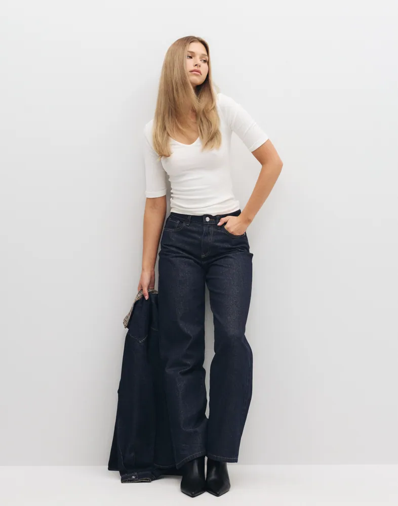 ONLY Onlhope Hw Wide Check Dnm Siji jeans dam – bild 2