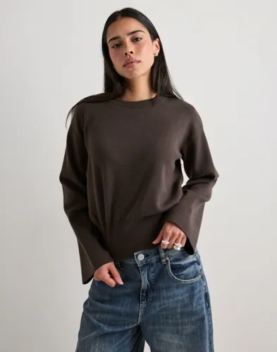 Vero Moda - Brun - Awhanna Ls Crew Neck Knit Pullover
