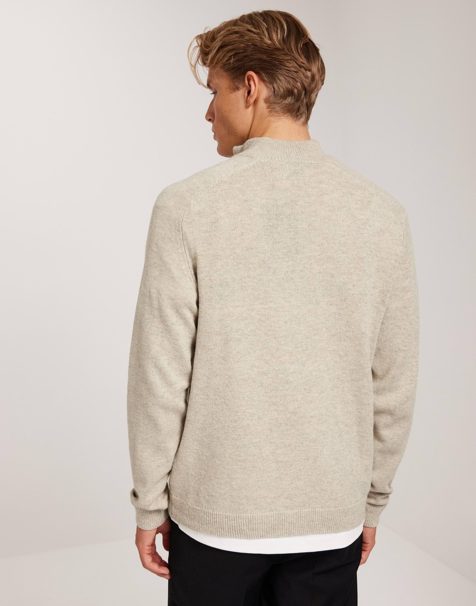 ONSEDWARD REG 7 WOOL HALF ZIP KNIT