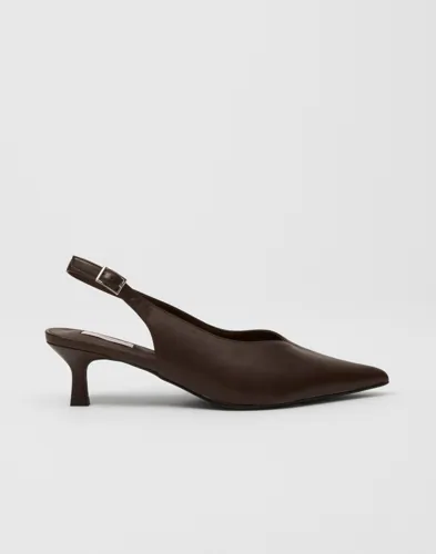 Nelly - Brun - Thin V-Shape Slingback