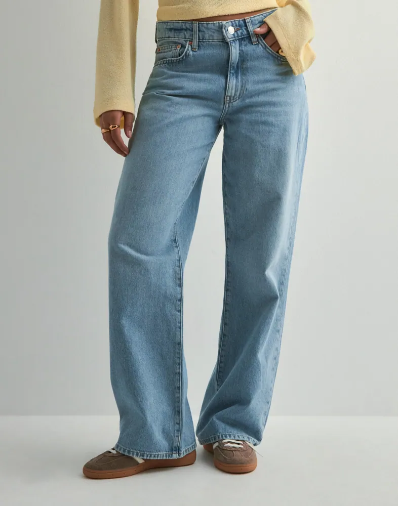 Buy Gina Tricot Perfect wide jeans Light Blue