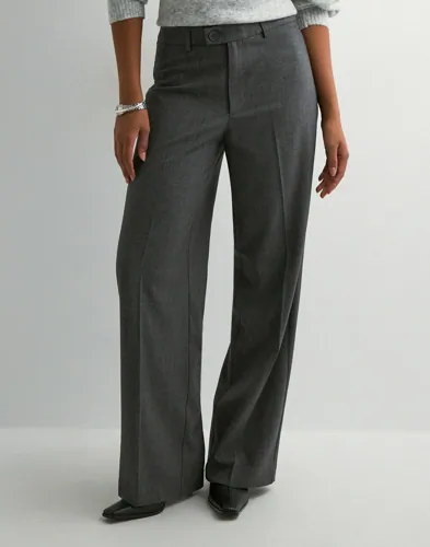 Vero Moda - Grå - Vmtexas Mw Straight Pant Noos