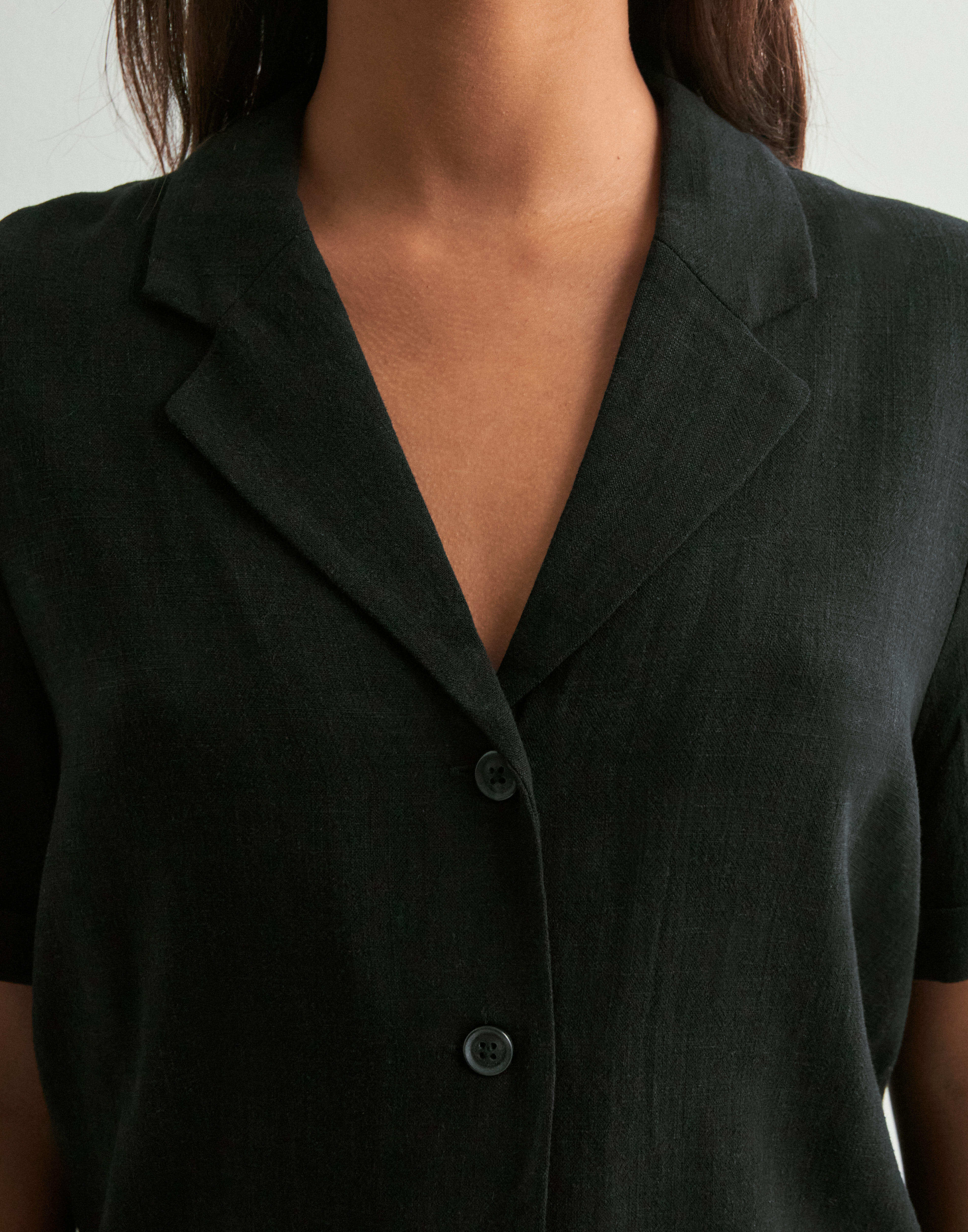 Object Shirt Objsanne S/S Re-Maglietta Noos Donna: Camicia Colletto Resort