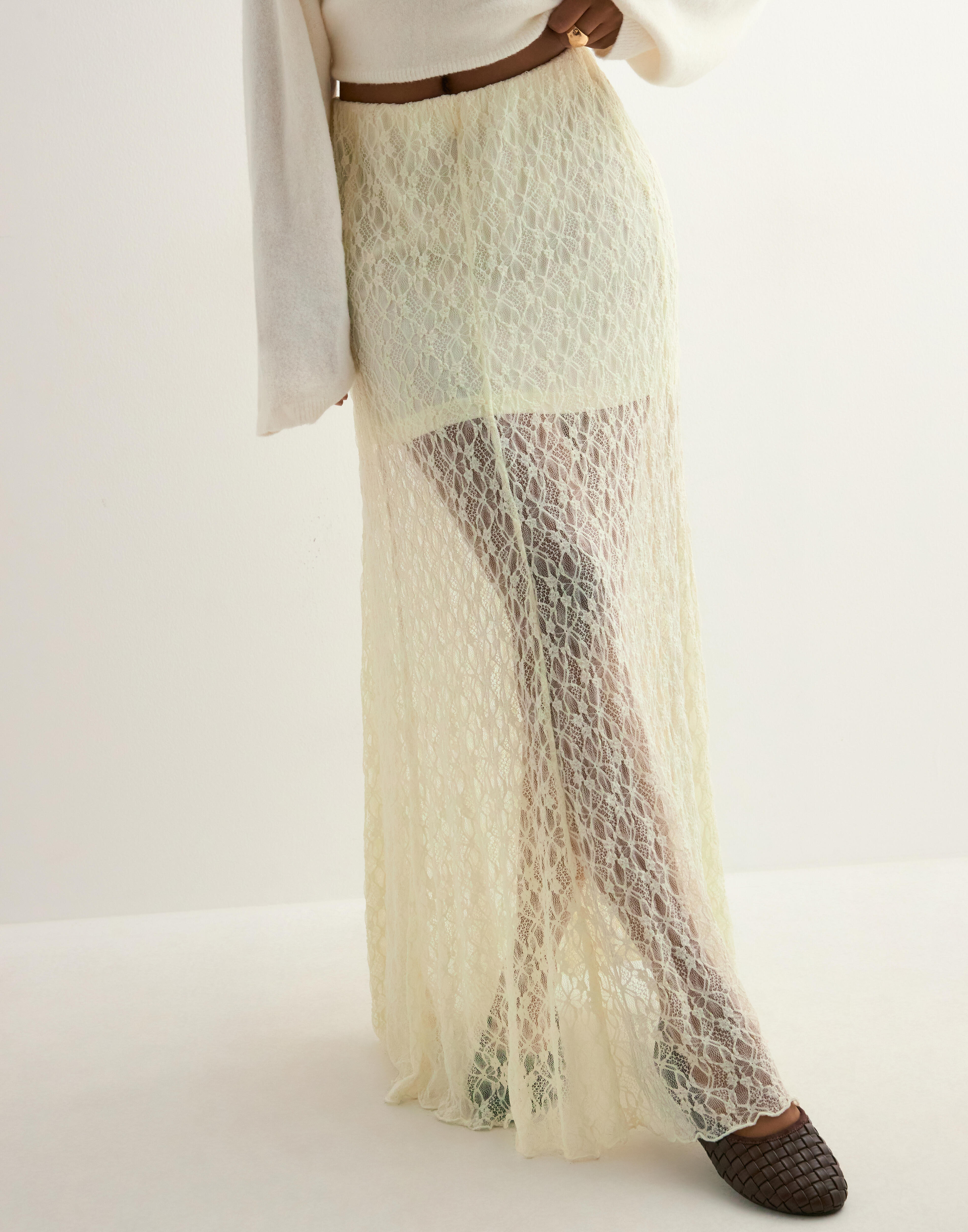 Buy Neo Noir Mariya Lace Skirt - Off White | Nelly.com