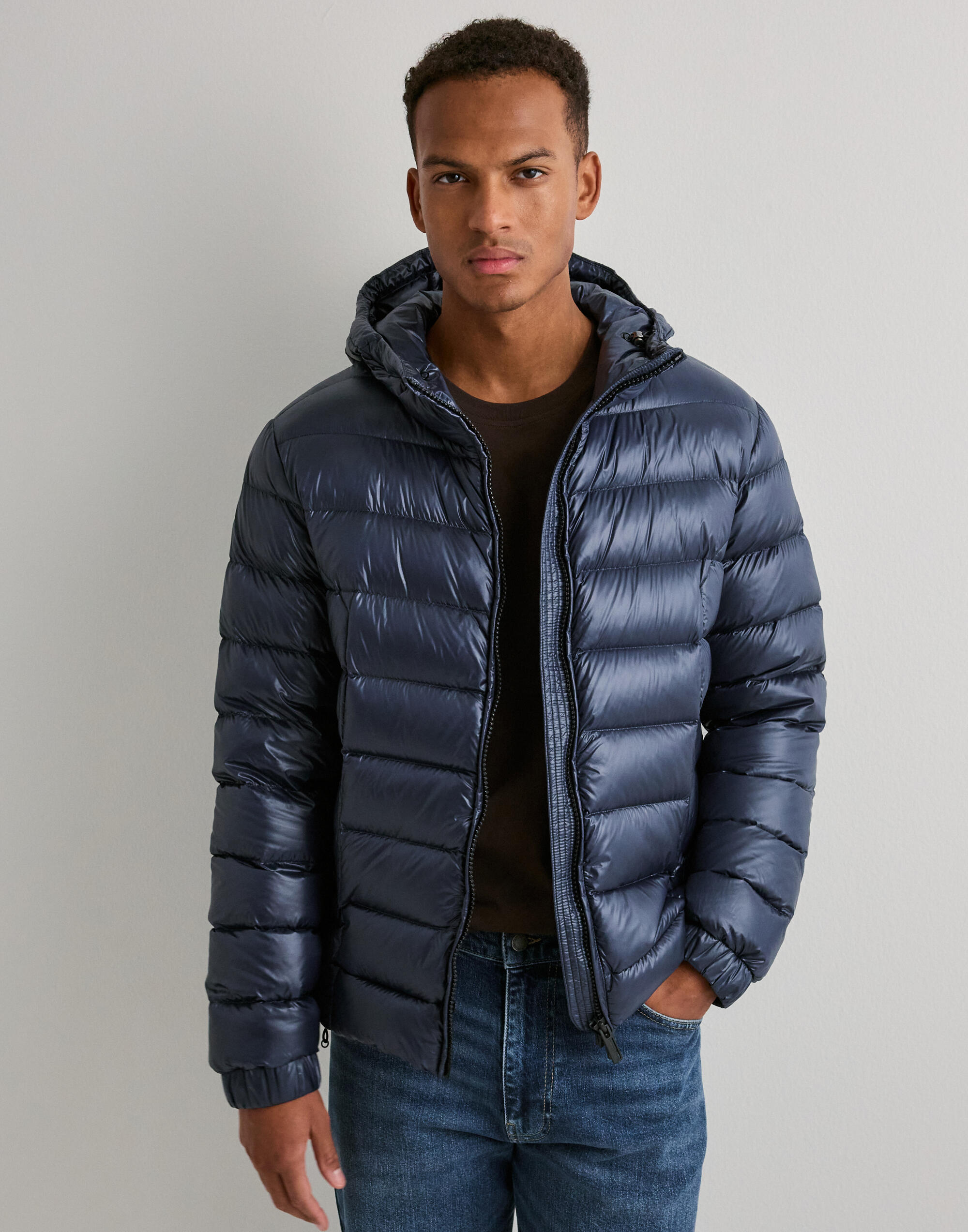 COLMAR ダウンジャケット 1206 ネイビー 54 Down jacket with detachable hood - NAVY BLUE | Colmar