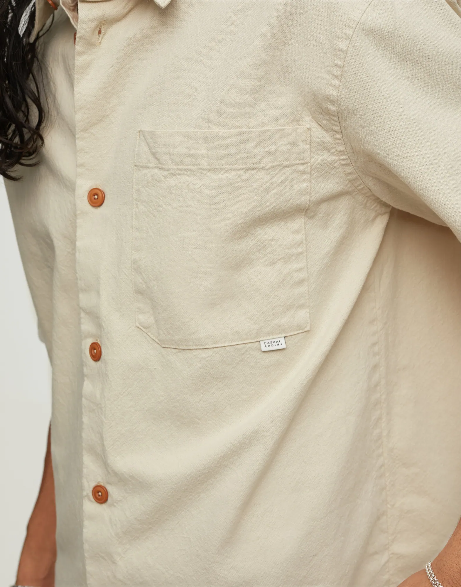 Alvin cotton linen relaxed shirt