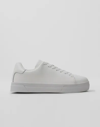 Selected vita sneakers i läder med chunky sula